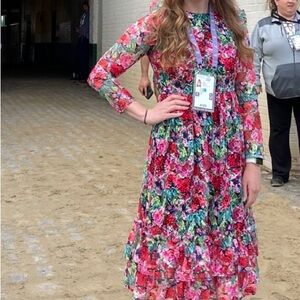 Little Mistress Multicolor Patterned Dress